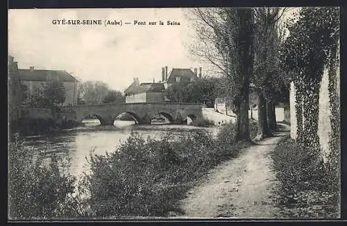 AK Gyé-sur-Seine, Pont sur la Seine