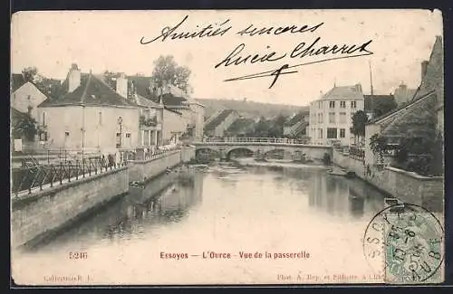 AK Essoyes, L`Ource, Vue de la passerelle