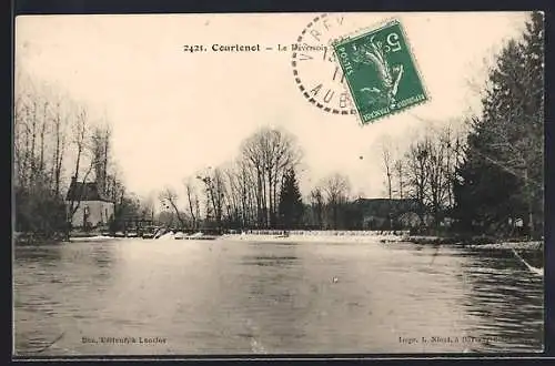 AK Courtenot, Le Bercail et paysage fluvial en hiver