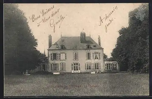 AK Saint-Parres-lès-Vaudes, Vue du Château entouré d`arbres