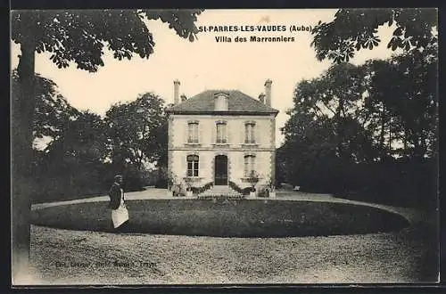 AK St-Parres-les-Vaudes, Villa des Marronniers et jardin élégant