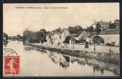 AK Nogent-sur-Seine, Quai du Général Carboel
