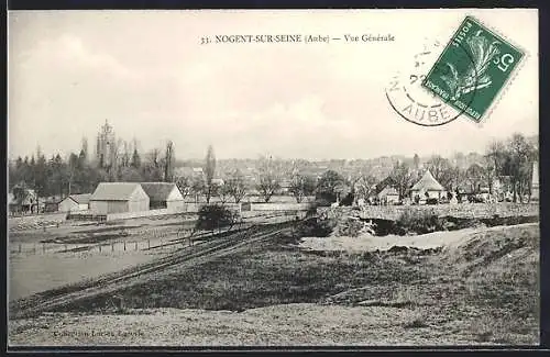 AK Nogent-sur-Seine, Vue Générale