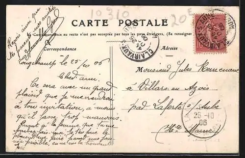 AK Longchamp, Vue générale du village et des collines environnantes