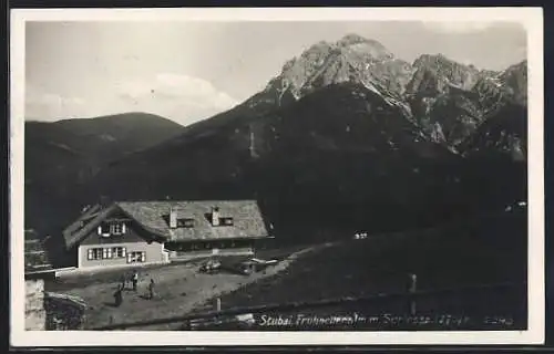 AK Frohneben, Ansicht der Alpe mit Serles