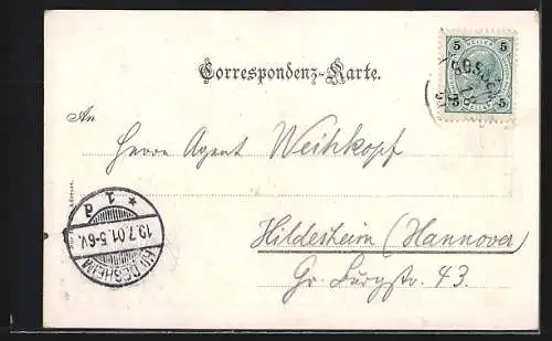 AK Gossensass, Ortsansicht mit Bergen