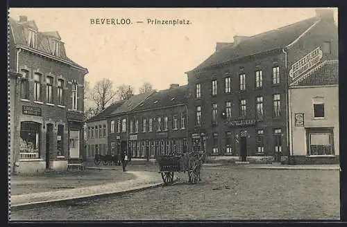 AK Beverloo, Prinzenplatz mit Hotel St. Jean