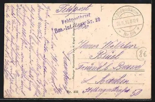 AK Rouvrois, Strassenpartie mit deutschen Soldaten