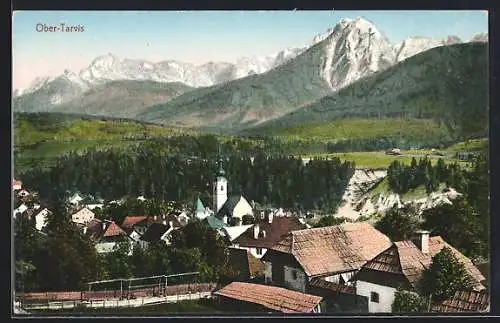 AK Ober-Tarvis, Teilansicht mit Bergpanorama