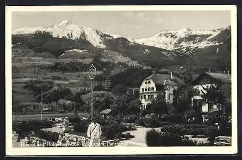 AK Hofgastein /Salzburg, Kurpark mit Bergen