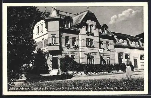 AK Grünbach am Schneeberg, Gasthaus & Pension zur Schubertlinde