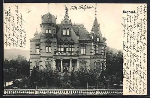 AK Boppard, Villa Belgrano in der Unteren Frauenbachstrasse 2