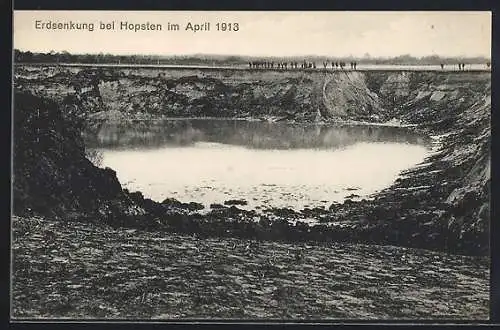 AK Hopsten, Erdsenkung im April 1913