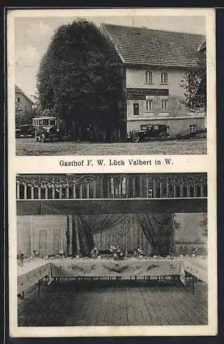 AK Valbert in W., Gasthof Junkernhaus v. F. W. Lück, Autos