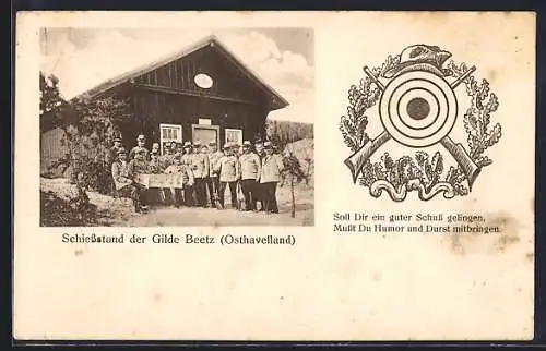 AK Beetz /Osthavelland, Schiessstand der Gilde, Schützen