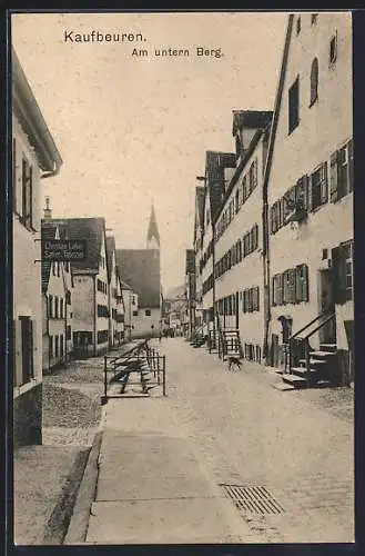 AK Kaufbeuren, Sattler Christian Loher, Strasse Am untern Berg