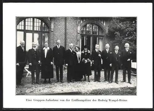 AK Storkow /Mark, Gruppen-Aufnahme von der Eröffnungsfeier des Hedwig Wangel-Heims