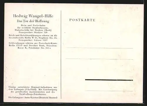 AK Berlin-Friedrichshain, Gefängnis Barnimstrasse 10, ersehnter Besuch