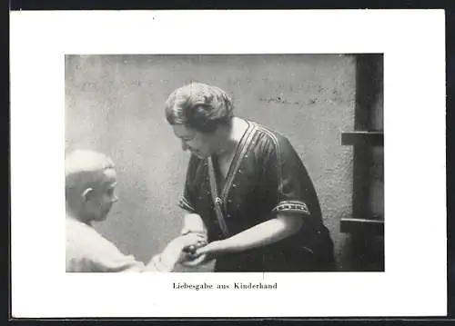AK Berlin-Friedrichshain, Gefängnis Barnimstrasse 10, Liebesgabe aus Kinderhand