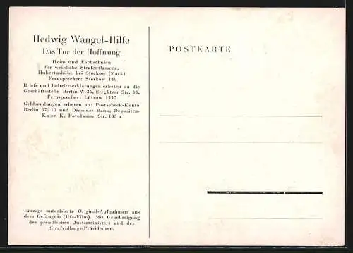 AK Berlin-Friedrichshain, Gefängnis Barnimstrasse 10, Liebesgabe aus Kinderhand