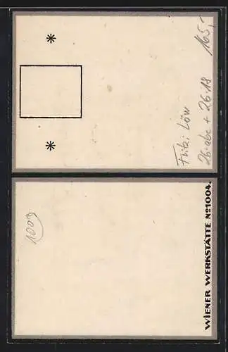 Künstler-AK sign. Fritzi Löw: Wiener Werkstätte No. 1004, Junge Damen im Gespräch bei einem Spaziergang