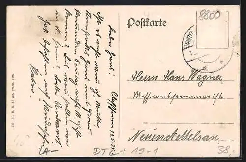 AK Ansbach, Gumbertuskirche auf 20-Reichsmark-Schein