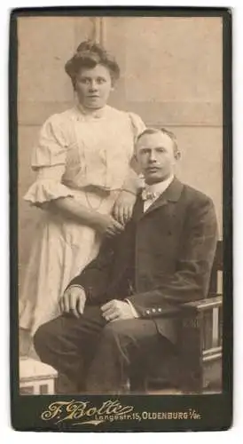 Fotografie F. Bolte, Oldenburg, Lange Str. 15, Porträt eines Paares