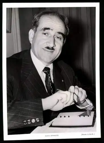 Fotografie Portrait Louis Armand, Generaldirektor der französischen Staatsbahnen SNCF