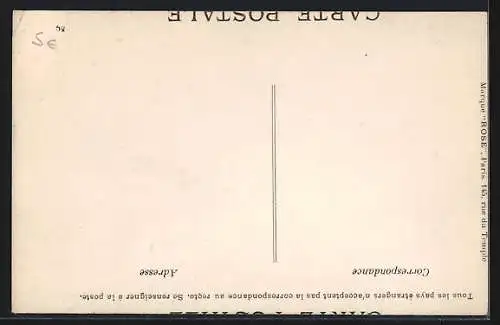 AK Capitaine Ferber sur biplan Voisin, Flugzeug