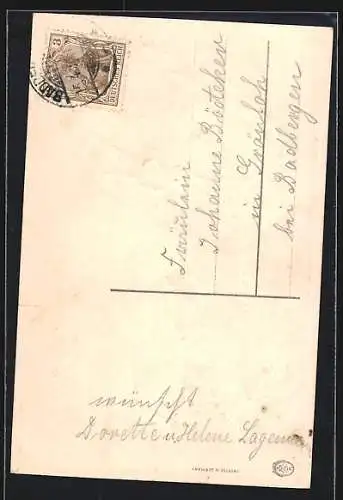 AK Osterküken klettern aus einem Zeppelin