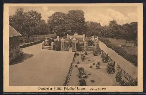 AK Deutscher Militär-Friedhof Lagny, Feldzug 1914/15