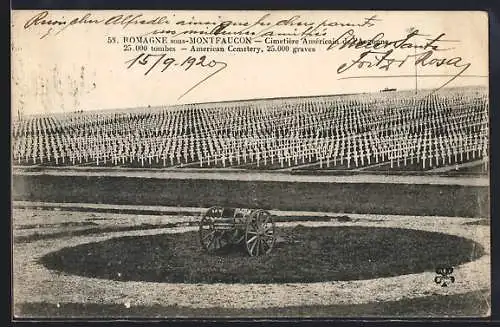 AK Cimetière Américain de l`Argonne