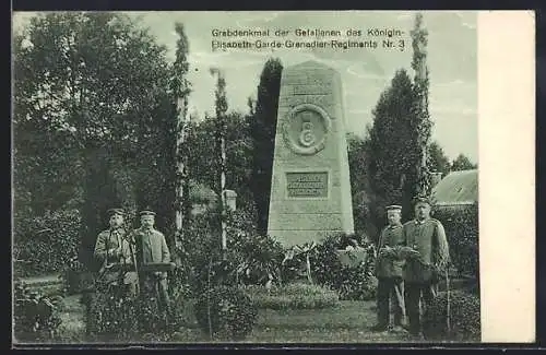 AK Grabdenkmal der Gefallnen des Königin-Elisabeth-Garde-Grenadier-Regiments Nr. 3