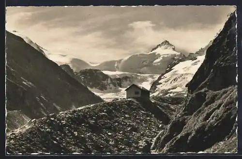 Foto-AK Emanuel Gyger: Zinal, Cabane du Pt. Mountet