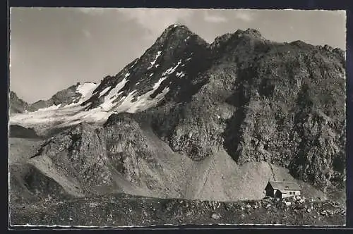 Foto-AK Emanuel Gyger: Cabane C. A. S. du Mont Fort, Le Bec des Roxes
