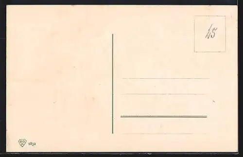 AK Sillleben mit aufgeschnittenem Apfel