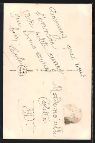 AK Mädchen mit Fischen in einem Korb, 1. April