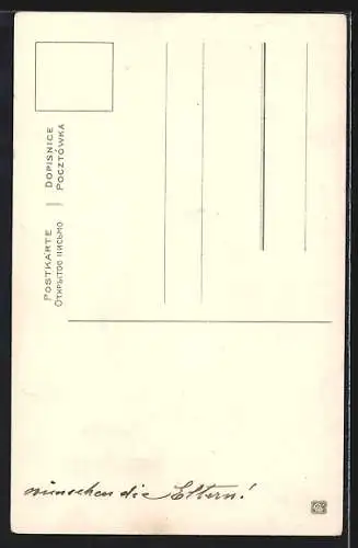 AK Frohe Weihnachten, Tannenzweig in einem Korb