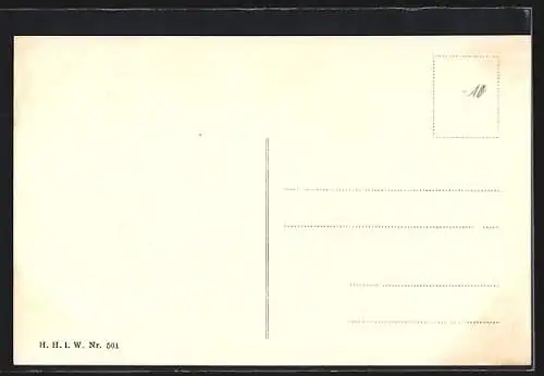AK Osterküken-Familie beim Spaziergang