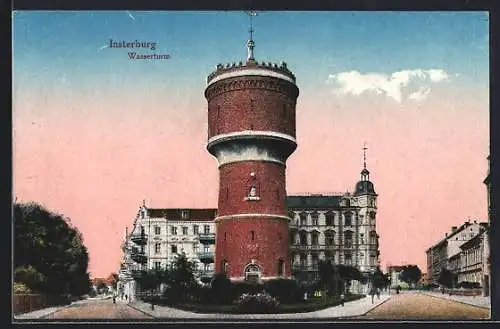 AK Insterburg, Partie am Wasserturm