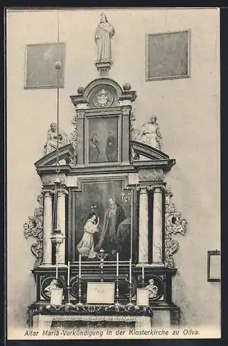 AK Oliva, Altar Mariä-Verkündigung in der Klosterkirche
