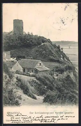 AK Graudenz, Der Schlossberg von Norden aus gesehen