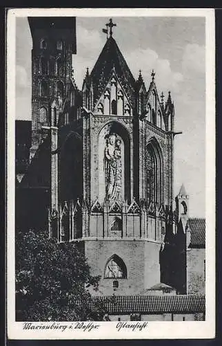 AK Marienburg i. Westpr., Ostansicht des Turms