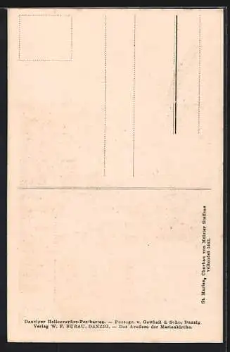 AK Danzig / Gdansk, Frauengasse mit Marienkirche