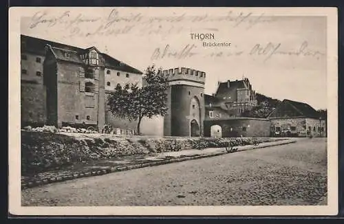 AK Thorn / Torun, Blick auf das Brückentor