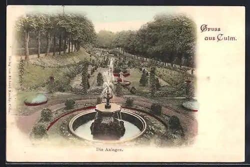 AK Culm, Die Anlagen mit Springbrunnen