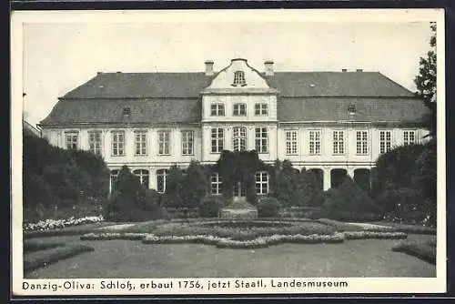 AK Danzig-Oliva, Schloss, erbaut 1756, jetzt Staatl. Landesmuseum
