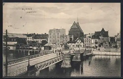 AK Elbing, Legebrücke und Kirche