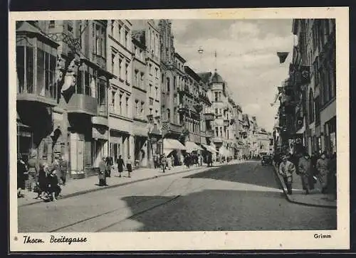 AK Thorn / Torun, Partie in der Breitegasse