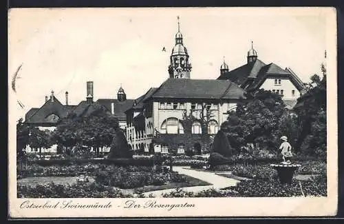 AK Swinemünde, Partie im Rosengarten